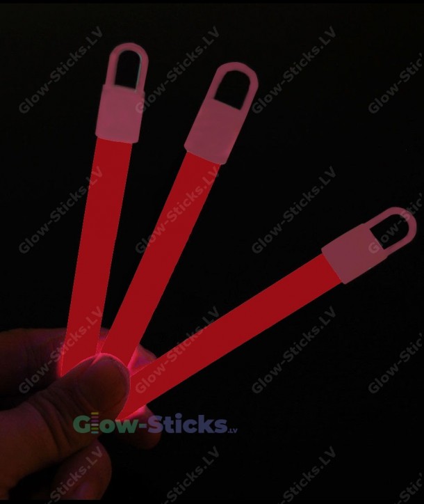 Красные светящиеся палочки - кулоны, упаковка 25 шт.