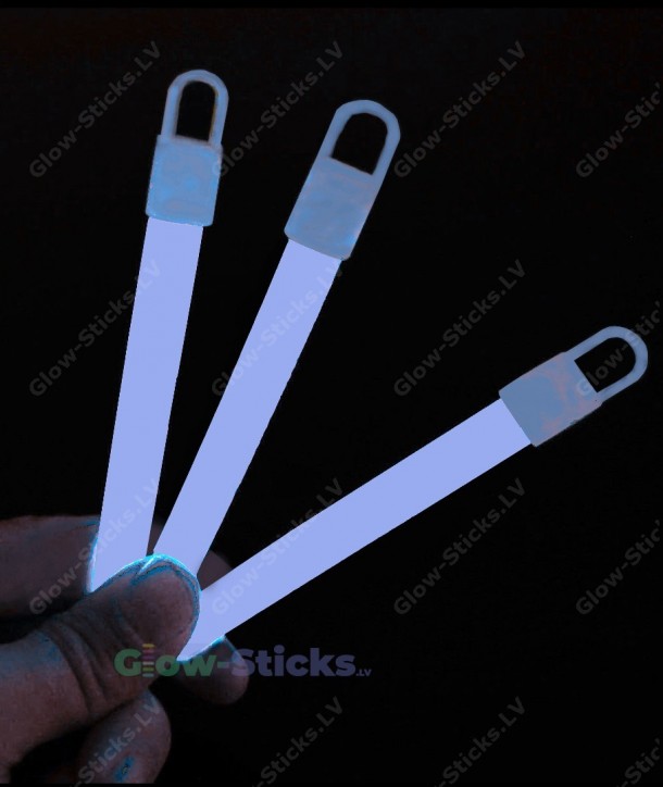 Белые светящиеся палочки - кулоны, упаковка 25 шт.