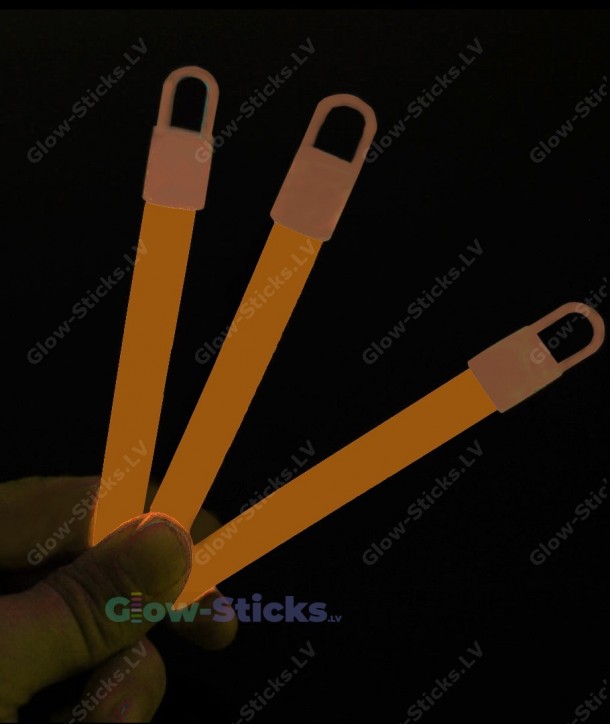 Оранжевые светящиеся палочки - кулоны, упаковка 25 шт.