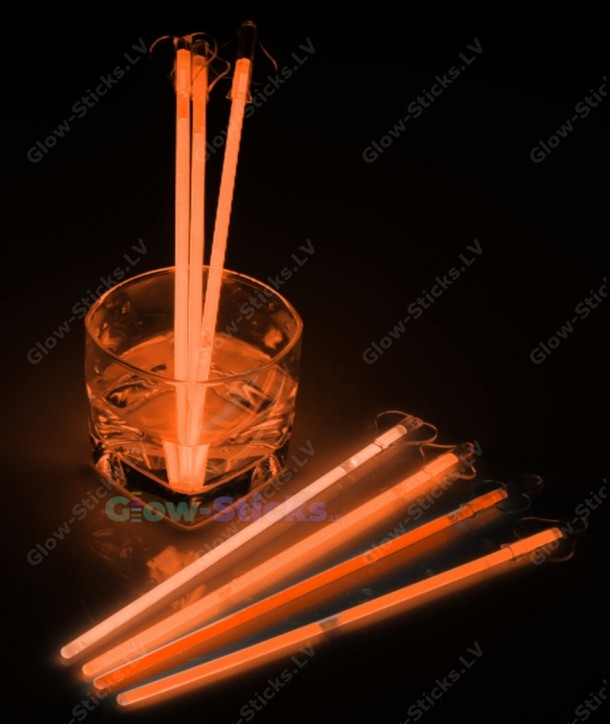 Oranžās krāsas gaismas kociņi - kokteiļu maisītāji, 100 gab. iepakojums