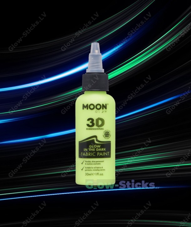 Tumsā spīdīga, reljefaina 3D audumu krāsa 30 ml.