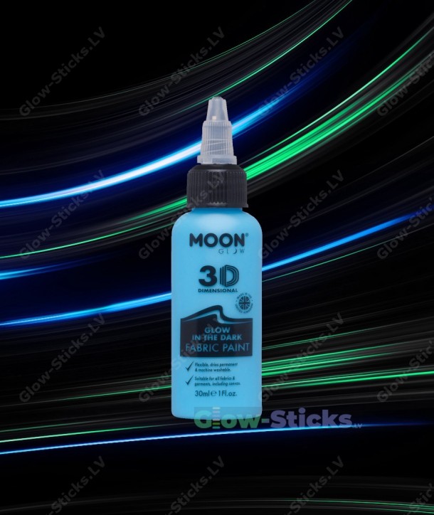 Tumsā spīdīga, reljefaina 3D audumu krāsa 30 ml.