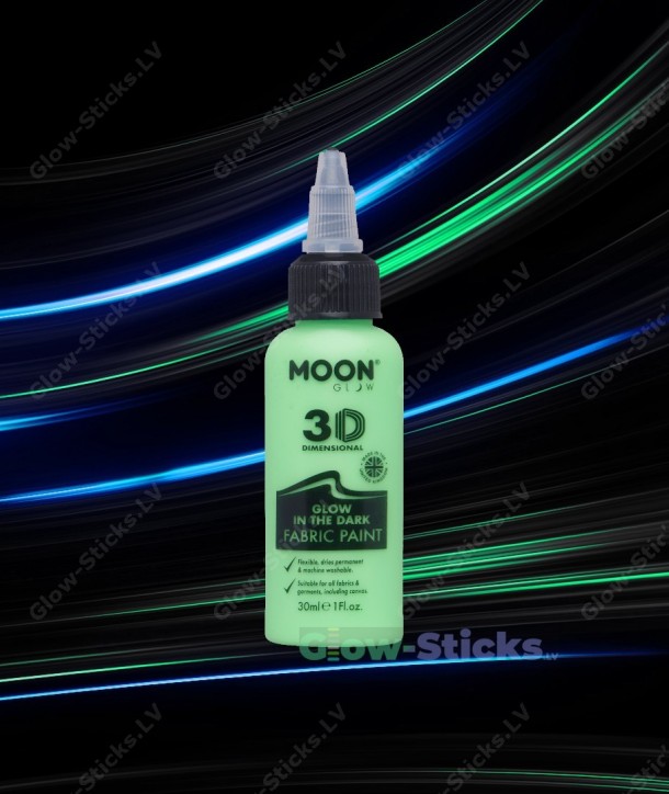 Tumsā spīdīga, reljefaina 3D audumu krāsa 30 ml.