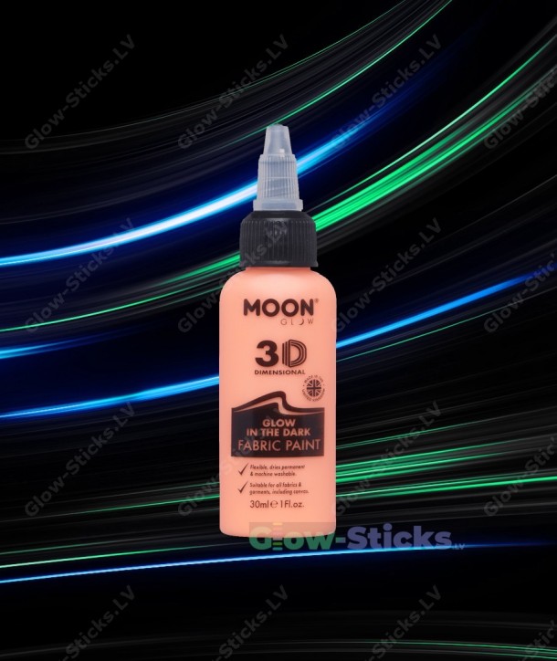 Tumsā spīdīga, reljefaina 3D audumu krāsa 30 ml.