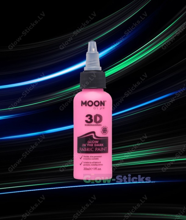Tumsā spīdīga, reljefaina 3D audumu krāsa 30 ml.