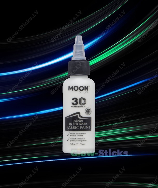 Tumsā spīdīga, reljefaina 3D audumu krāsa 30 ml.