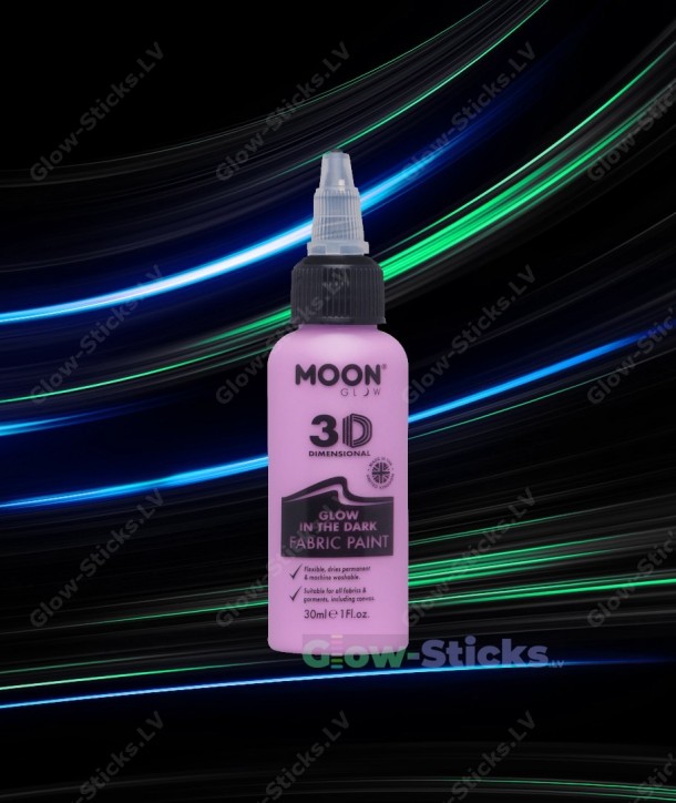 Tumsā spīdīga, reljefaina 3D audumu krāsa 30 ml.
