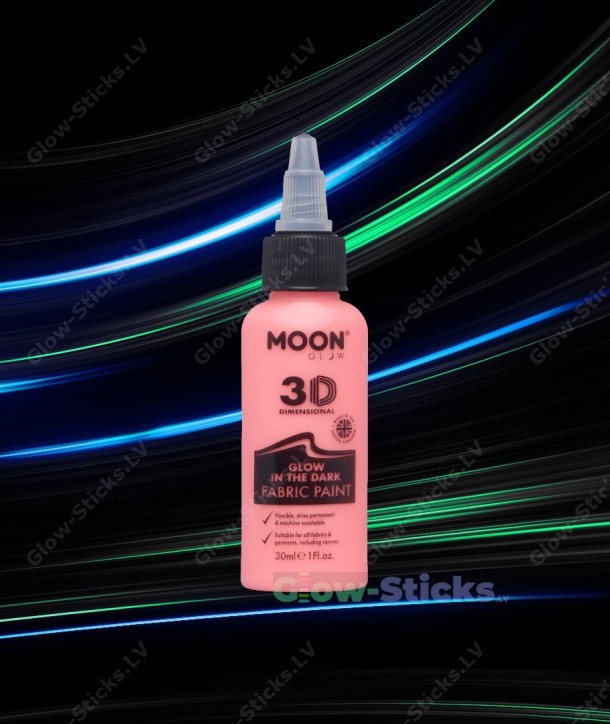 Tumsā spīdīga, reljefaina 3D audumu krāsa 30 ml.