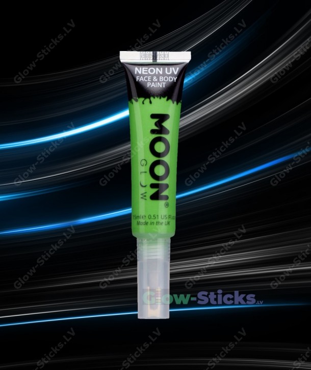 UV sejas un ķermeņa fluorescējošā krāsa 15 ml. ar otiņu