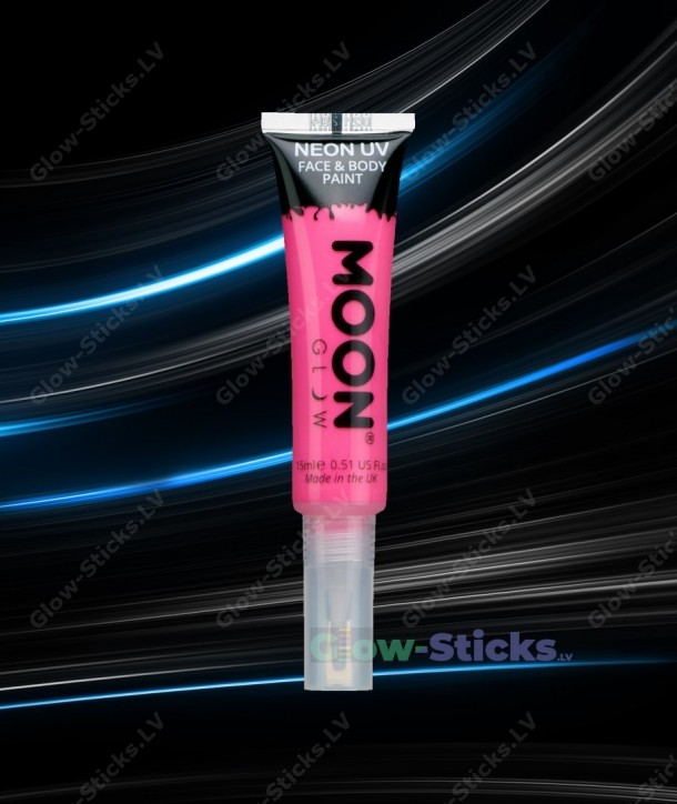 UV sejas un ķermeņa fluorescējošā krāsa 15 ml. ar otiņu