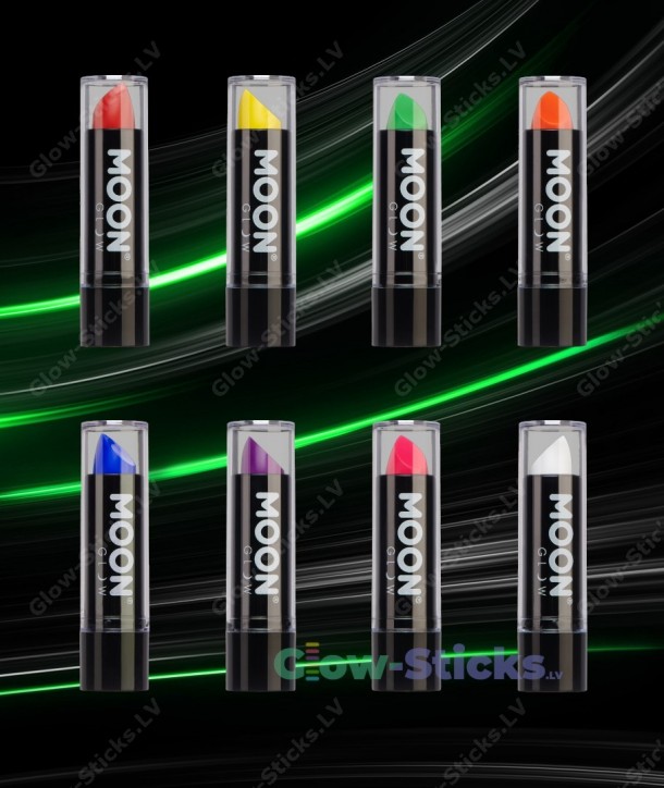 UV lūpu krāsa - komplektā 8 krāsas