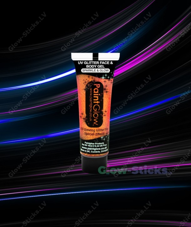 UV gēla sejai un ķermenim ar spīdumiem 10 ml.