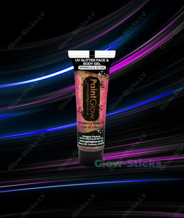 UV gēla sejai un ķermenim ar spīdumiem 10 ml.