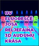 Spīdīga UV, fluorescējoša reljefaina 3D audumu krāsa